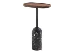Porada Ekero Oval Side Table Grigio Carnico Base H60 - thumbnail 1
