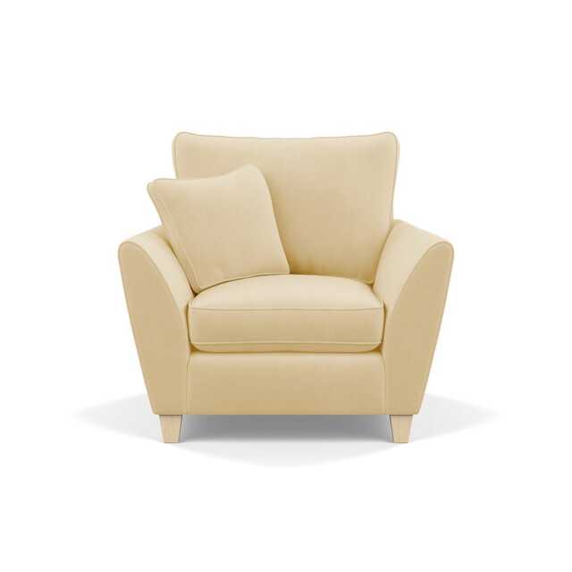 Heal's Torino Armchair Smart Luxe Velvet Biscuit Natural Feet
