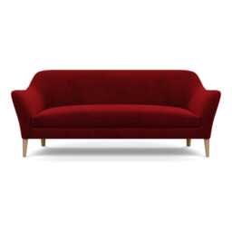 Heal's Wallis 4 Seater Sofa Smart Luxe Velvet Mulberry Tinted Ash Feet