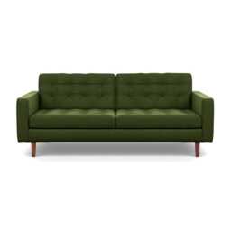 Heal's Hepburn 3 Seater Nobilis Velvet Leaf Walnut Feet - thumbnail 1