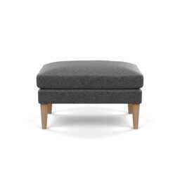 Heal's Wallis Ottoman Melton Wool Granite Tinted Ash