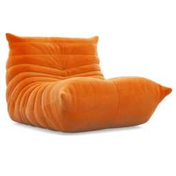 Ligne Roset Togo Fireside Chair Alcantara Cadmium Orange