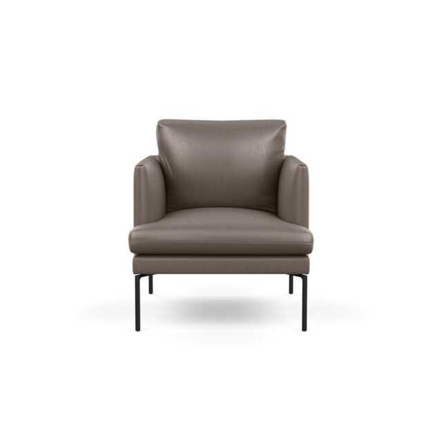Heal's Matera Armchair Daino Leather Elephant Black Feet