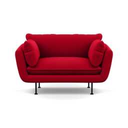 Heal's Allora Loveseat Melton Wool Red Oxide Black Feet