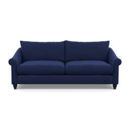 Heal's Devon 4 Seater Melton Wool New Navy Black Stain Beech Feet