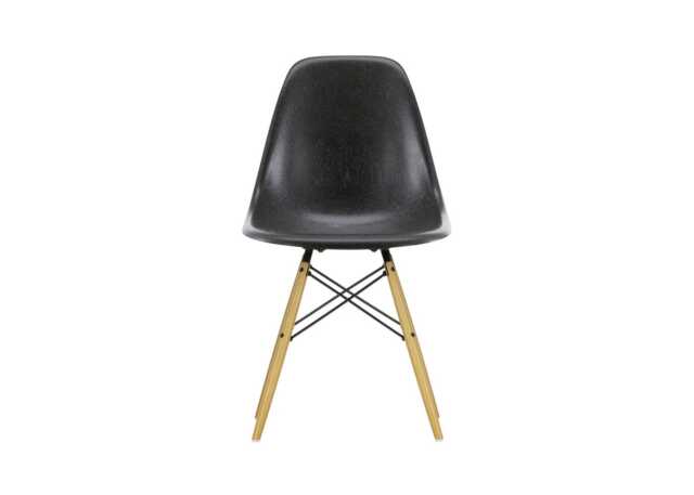 Vitra Eames Fibreglass Chair DSW Eames Elephant Hide Grey 02 Golden Maple Base 05 Glides - image 1
