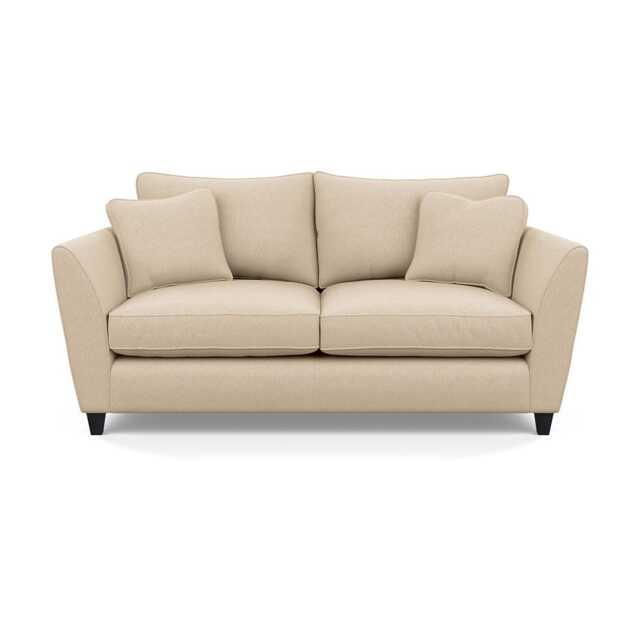 Heal's Torino 3 Seater Sofa Brushed Cotton Oat Black Feet