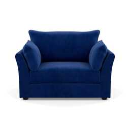 Heal's Tailor Loveseat Smart Luxe Velvet Azure Black Beech Feet