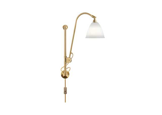 Gubi Bestlite BL5 Wall Lamp Brass Base Bone China Shade
