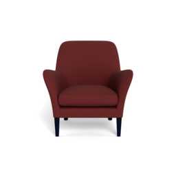 Heal's Wallis Armchair Capelo Linen-Cotton Etruscan Red Black Painted Oak Feet