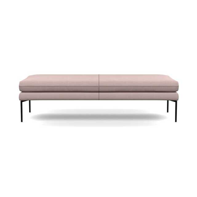 Heal's Matera Bench (160cm) Siena Cotton Dusky Pink Black Feet