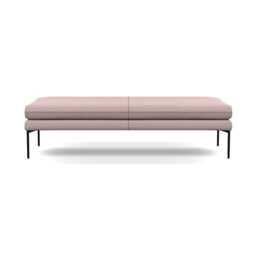 Heal's Matera Bench (160cm) Siena Cotton Dusky Pink Black Feet