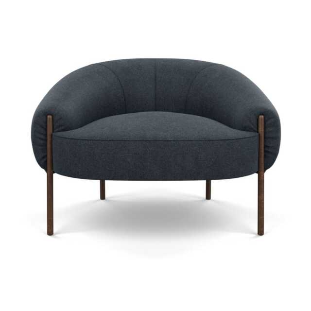 Heal's Isola Armchair St Moritz Wool Grey Bronze Feet