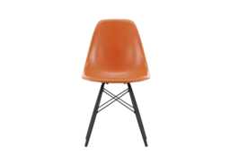 Vitra Eames Fibreglass Chair DSW Eames Red Orange 30 Black Maple 05 Glides