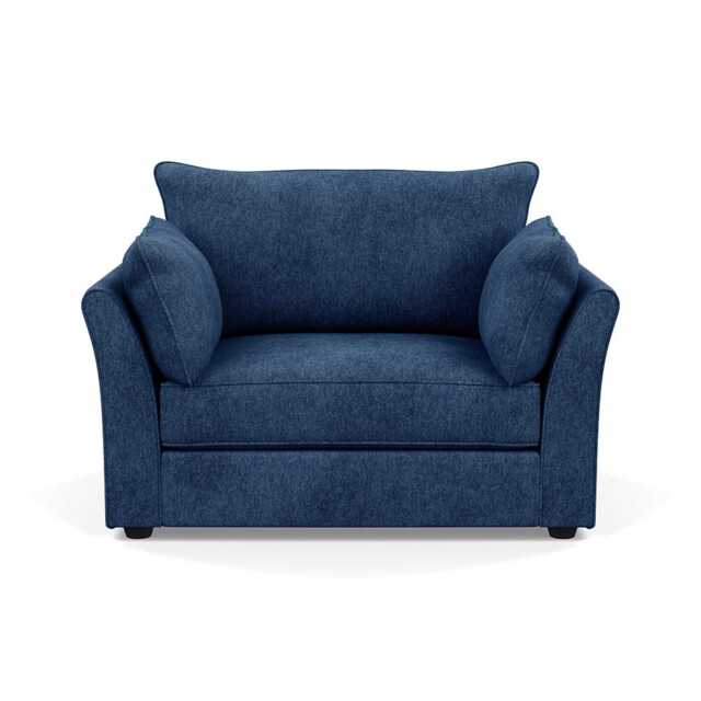Heal's Tailor Loveseat Broad Weave Lagoon Black Beech Feet