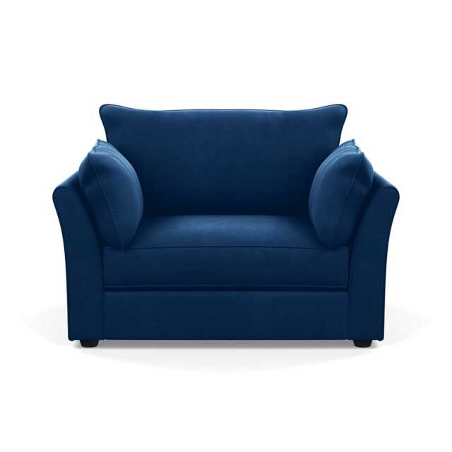 Heal's Tailor Loveseat Velvet Petrol Black Beech Feet