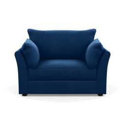 Heal's Tailor Loveseat Velvet Petrol Black Beech Feet