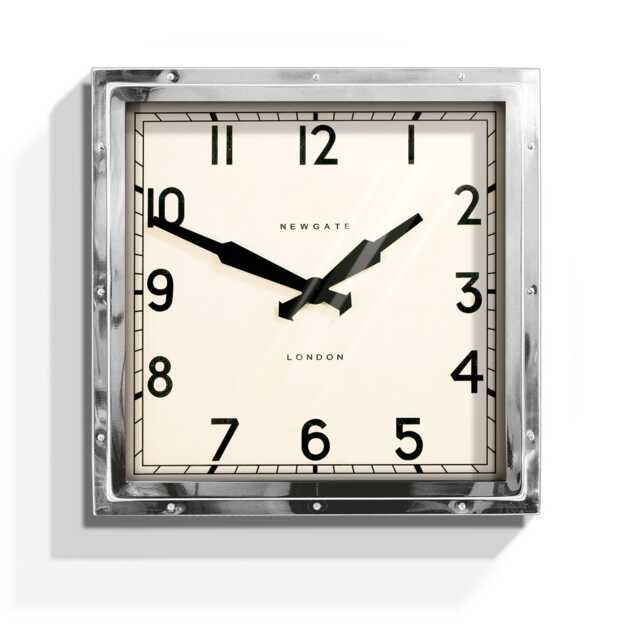 Newgate Quad Chrome Wall Clock