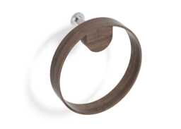 Wireworks Yoku Ring Towel Holder Walnut
