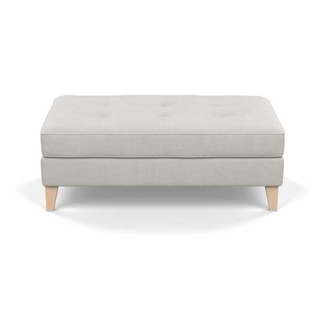 Heal's Mistral Footstool Capelo Linen-Cotton Sea Salt Natural Feet