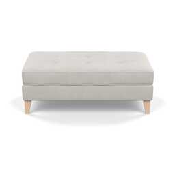 Heal's Mistral Footstool Capelo Linen-Cotton Sea Salt Natural Feet