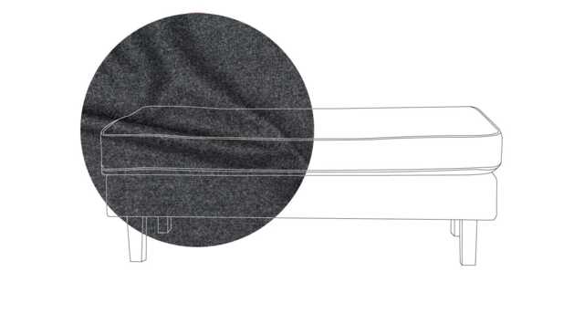 Heal's Hepburn Ottoman St Moritz Wool Grey Natural Feet - image 1