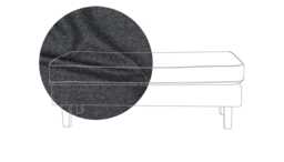 Heal's Hepburn Ottoman St Moritz Wool Grey Natural Feet - thumbnail 1