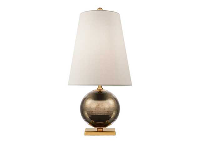 Visual Comfort Corbin Table Lamp Bronze & Linen Shade Mini