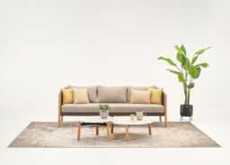 Vincent Sheppard Lento Lounge Sofa 3 seater Almond - thumbnail 2