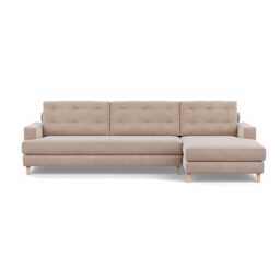 Heal's Mistral Right Hand Facing Corner Sofa Smart Velvet Pebble Natural Feet