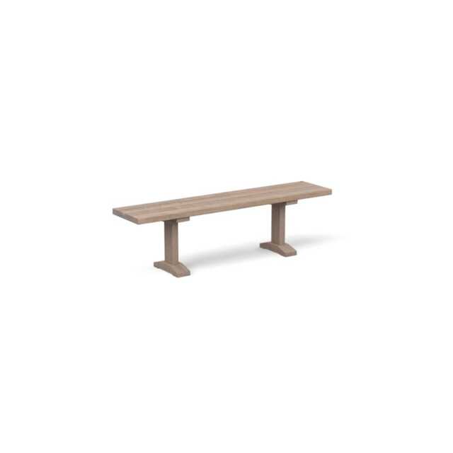 Heal's Lisbon Bench 200x35cm Grey Oak Straight Edge