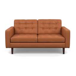 Heal's Hepburn 2 Seater Liena Leather Brown 680 Wenge