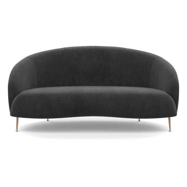Heal's Bloomsbury 2 Seater Sofa Smart Luxe Velvet Nickel Brass Feet - image 1