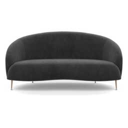 Heal's Bloomsbury 2 Seater Sofa Smart Luxe Velvet Nickel Brass Feet - thumbnail 1