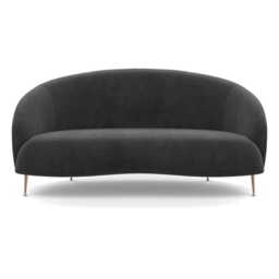 Heal's Bloomsbury 2 Seater Sofa Smart Luxe Velvet Nickel Brass Feet - thumbnail 2