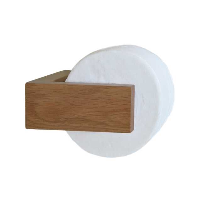 Wireworks Natural Oak Toilet Roll Holder