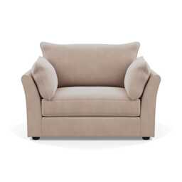 Heal's Tailor Loveseat Smart Velvet Pebble Black Beech Feet