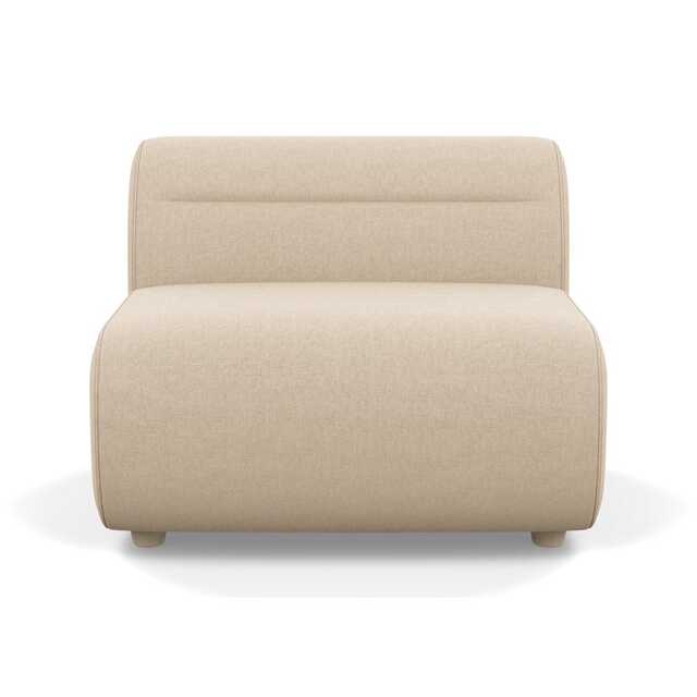 Heal's Lilli Large Single Module Brushed Cotton Oat Natural Beech Feet