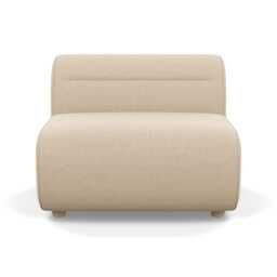 Heal's Lilli Large Single Module Brushed Cotton Oat Natural Beech Feet