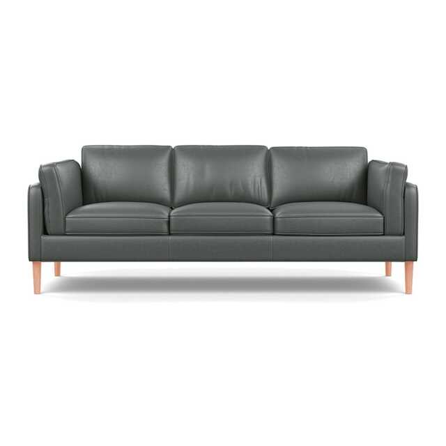 Heal's Sonno 4 Str Sofa Daino Leather Steel 004 Natural Feet - image 1