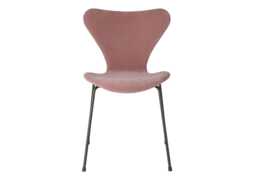 Fritz Hansen Series 7 Chair Upholstered Velvet Misty Rose
