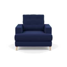 Heal's Mistral Armchair Melton Wool New Navy Natural Feet