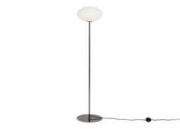 Heal's Ellipse Floor Lamp White Glass Black Chrome - thumbnail 1