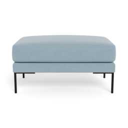 Heal's Torrington Ottoman Capelo Linen-Cotton Sea Shanty Black Feet - thumbnail 1