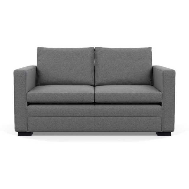 Heal's Palermo 2 Seater Sofa St Moritz Wool Light Grey 157 Black Feet