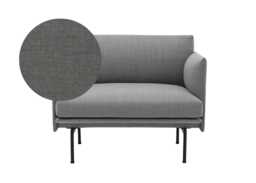 Muuto Outline Armchair Kvadrat Remix Fabric Dark Grey 163