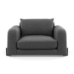 Heal's Nuvola Loveseat Melton Wool Granite Black Beech Feet