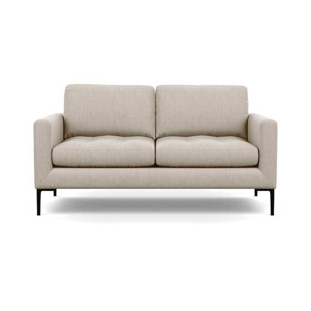 Heal's Eton 2 Seater Sofa Broad Weave Putty Black Feet