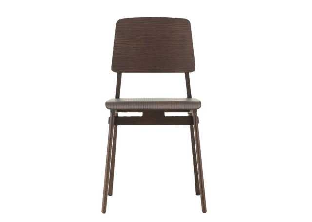 Vitra Chaise Tout Bois Dining Chair Dark Oak