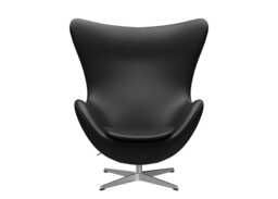 Fritz Hansen Egg Chair Aura Black Leather Cat 4